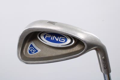 Ping G5 Single Iron Pitching Wedge PW Stock Steel Shaft Steel Stiff Right Handed Silver Dot 35.25in