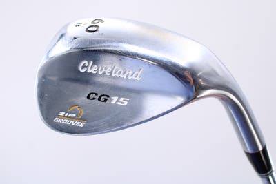 Cleveland CG15 Satin Chrome Wedge Lob LW 60° 8 Deg Bounce Cleveland Traction Wedge Steel Wedge Flex Right Handed 35.25in
