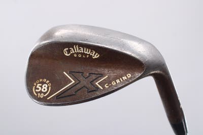 Callaway X Forged Vintage Wedge Lob LW 58° 10 Deg Bounce C Grind True Temper Dynamic Gold Steel Wedge Flex Right Handed 35.0in