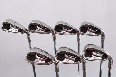 Ping G20 Iron Set 5-PW SW Ping CFS Steel Stiff Right Handed Yellow Dot 40.5in