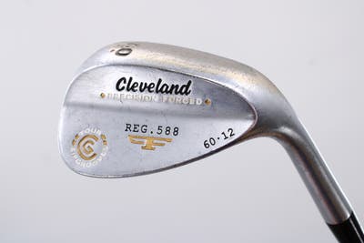 Cleveland 2012 588 Chrome Wedge Lob LW 60° 12 Deg Bounce Stock Steel Shaft Steel Wedge Flex Right Handed 35.5in