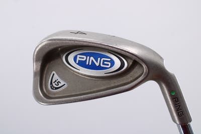 Ping i5 Single Iron 4 Iron Stock Steel Shaft Steel Regular Right Handed Green Dot 38.25in