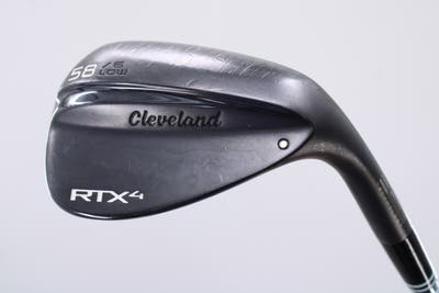 Cleveland RTX 4 Black Satin Wedge Lob LW 58° 6 Deg Bounce Dynamic Gold Tour Issue S400 Steel Stiff Right Handed 35.0in