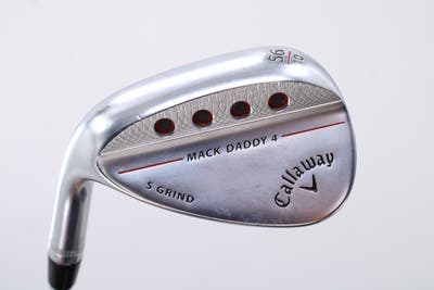Callaway Mack Daddy 4 Chrome Wedge Sand SW 56° 10 Deg Bounce S Grind Dynamic Gold Tour Issue S200 Steel Stiff Left Handed 35.25in