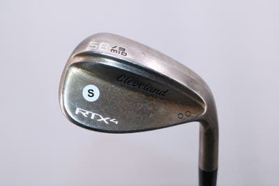 Cleveland RTX 4 Tour Raw Wedge Lob LW 58° 9 Deg Bounce Dynamic Gold Tour Issue S400 Steel Stiff Right Handed 35.5in