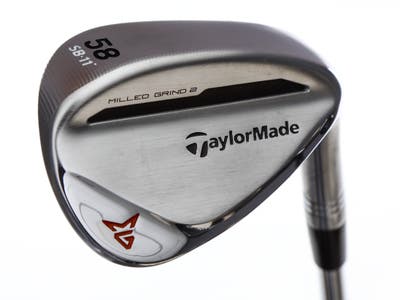 Mint TaylorMade Milled Grind 2 Chrome Wedge Lob LW 58° 11 Deg Bounce True Temper Dynamic Gold S200 Steel Wedge Flex Right Handed 35.0in