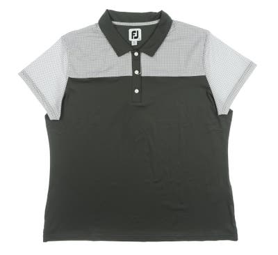 New Womens Footjoy Golf Polo X-Large XL Charcoal MSRP $78 25497