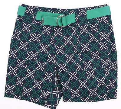 New Womens Jo Fit Belted Golf Shorts 6 Multi MSRP $98 GB105-ADP