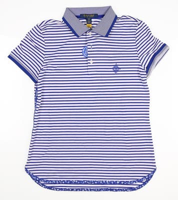 New W/ Logo Womens Ralph Lauren Golf Polo X-Small XS Blue MSRP $105 281832602001