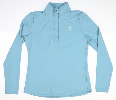 New W/ Logo Womens Fairway & Greene Golf Pullover Small S Blue MSRP $130 H12250