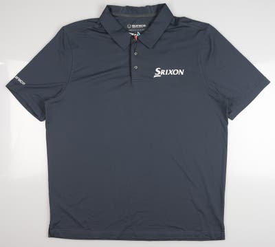 New W/ Logo Mens SUNICE Golf Polo Large L Charcoal Gray MSRP $75 841033