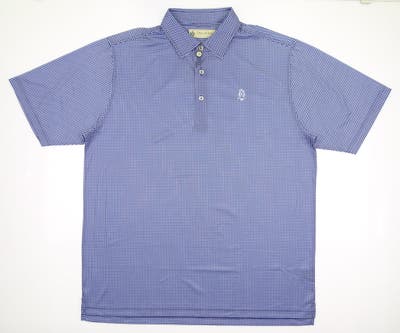 New W/ Logo Mens DONALD ROSS Golf Polo Large L Navy/White MSRP $110 DRP035-121