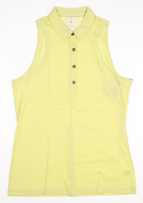 New Womens LinkSoul Golf Sleeveless Polo Large L Citron MSRP $68 LSW137