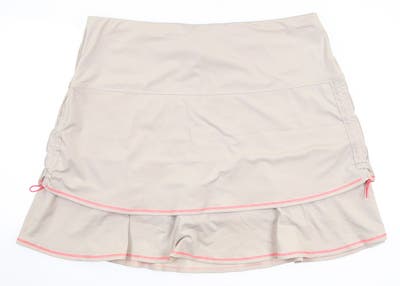 New Womens Lucky In Love Golf Skort X-Large XL Tan MSRP $98 GB19-230