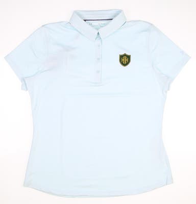 New W/ Logo Womens Under Armour Golf  Polo X-Large XL Blue MSRP $60