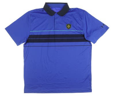 New W/ Logo Mens Under Armour Golf Polo X-Large XL Blue MSRP $65