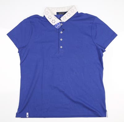 New Womens Ralph Lauren Golf Polo Large L Royal Navy MSRP $98 281787538001