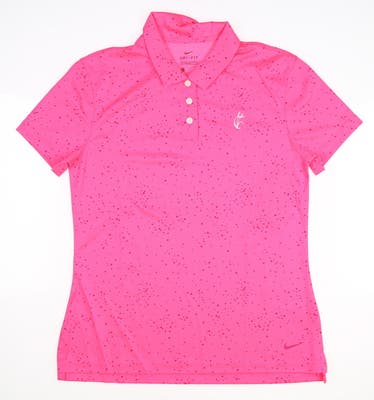 New W/ Logo Womens Nike Golf Polo Small S Pink MSRP $70 CU9347-639