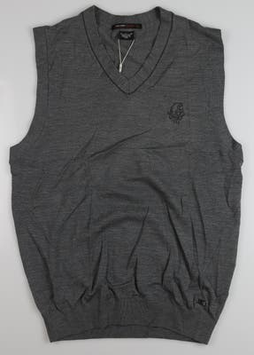 New W/ Logo Mens Nike Sweater Golf Vest Small S Gray MSRP $87 382683