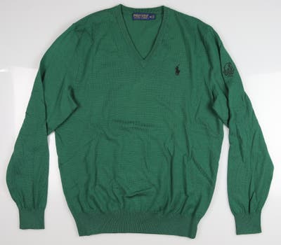 New W/ Logo Mens Ralph Lauren Golf Sweater Medium M Green MSRP $140 781562703006