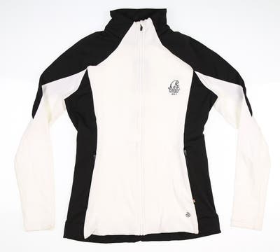 New W/ Logo Womens Galvin Green Golf Jacket Small S White MSRP $180 Y7002