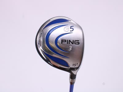 Ping G5 Fairway Wood 3 Wood 3W 15° Grafalloy ProLaunch Blue 75 Graphite Stiff Right Handed 42.75in