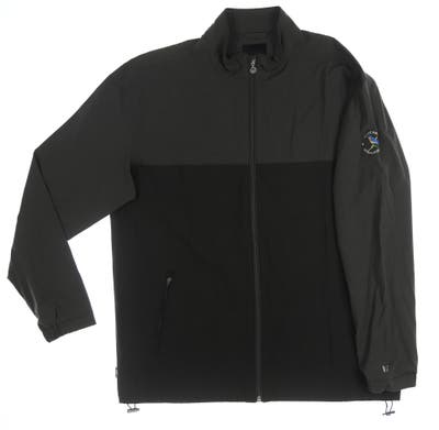 New W/ Logo Mens LinkSoul Golf Jacket Large L Black MSRP $175