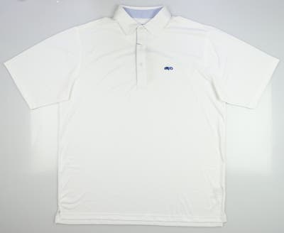 New W/ Logo Mens DONALD ROSS Golf Polo Large L White MSRP $98 DR076P-117