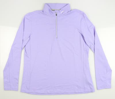 New Womens KJUS Shine Comfort 1/4 Zip Pullover X-Large XL Purple MSRP $199 LG25-J05