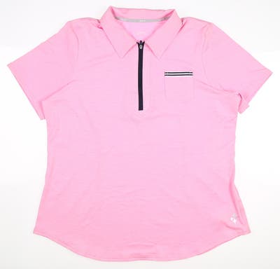 New Womens Jo Fit Golf Polo X-Large XL Pink MSRP $90