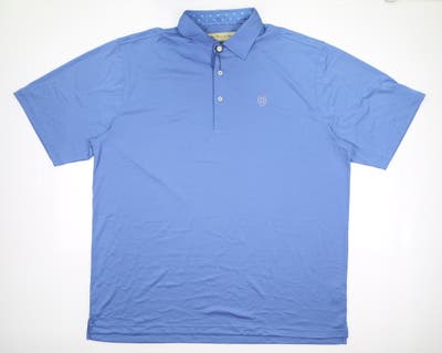 New W/ Logo Mens DONALD ROSS Golf Polo X-Large XL Blue MSRP $90 DR076TH-120