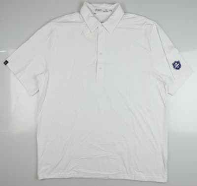 New W/ Logo Mens Criquet Golf Polo X-Large XL White MSRP $80