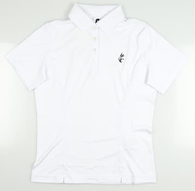 New W/ Logo Womens Footjoy Golf Polo X-Small XS White MSRP $85 27066