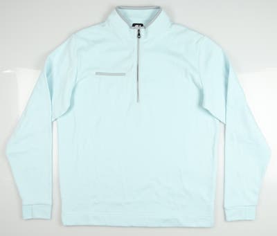 New Mens Footjoy Fleece 1/4 Zip Sweater Medium M Blue MSRP $115 25188