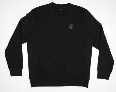 New W/ Logo Mens Dunning Golf Sweatshirt Large L Black MSRP $100