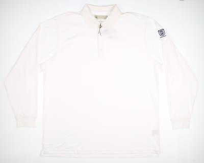 New W/ Logo Mens DONALD ROSS Golf Long Sleeve Polo X-Large XL White MSRP $125 DR115-217