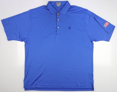 New W/ Logo Mens Fennec Golf Polo XX-Large XXL Blue MSRP $80 000F001