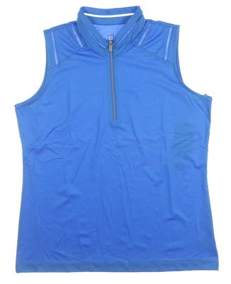 New Womens Tail Sleeveless Golf Polo Large L Grecian Blue MSRP $87 GA1924-3539