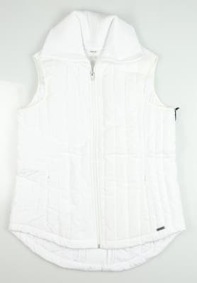 New Womens Jo Fit Puffer Vest Medium M White MSRP $120 UT106-WHT