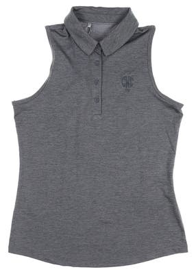 New W/ Logo Womens Under Armour Golf Sleeveless Polo Medium M Gray MSRP $75