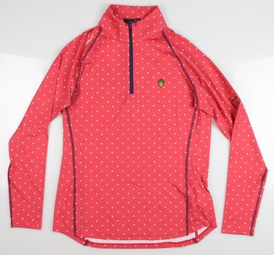 New W/ Logo Womens Ralph Lauren RLX Golf 1/4 Zip Pullover Small S Red MSRP $148 285832552001