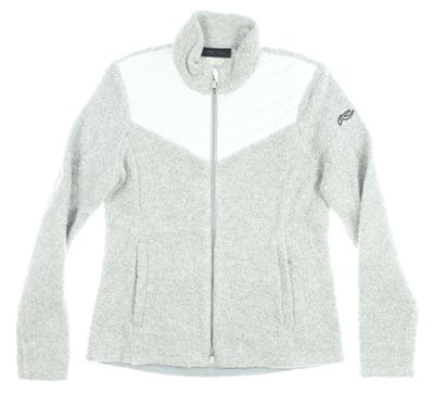 New Womens KJUS Alpine Jacket Medium M Gray/White MSRP $399 LC25-K00