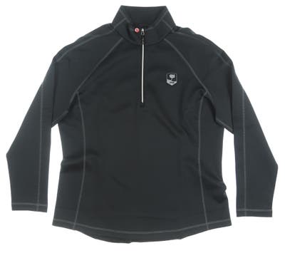 New W/ Logo Womens SUNICE Maddy 1/2 Zip Pullover X-Large XL Black MSRP $110 S77505