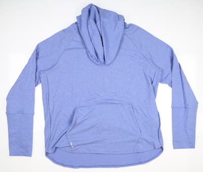 New Womens Ralph Lauren RLX Hooded Sweatshirt Large L Blue MSRP $168