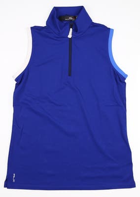 New Womens Ralph Lauren RLX Golf Sleeveless Polo Small S Blue MSRP $89