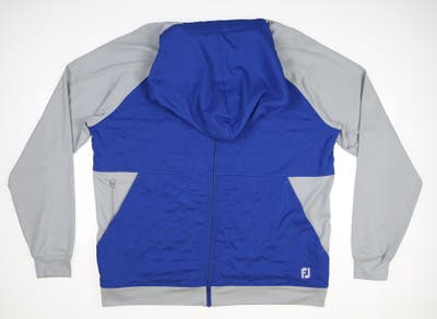 New Mens Footjoy Jacket with Hood Large L Blue MSRP $175