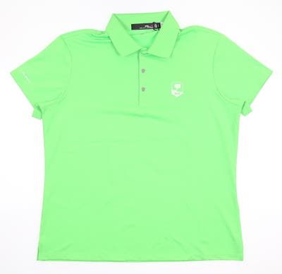 New W/ Logo Womens Ralph Lauren RLX Golf Polo Large L Green MSRP $89