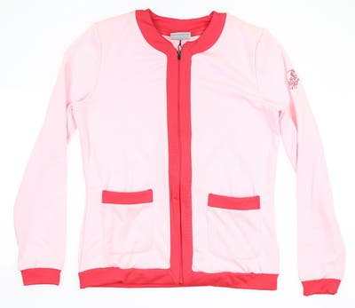 New W/ Logo Womens Galvin Green Golf Jacket Small S Pink MSRP $180 Y7002