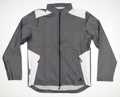 New Mens Adidas Golf Jacket Medium M Black MSRP $150 FR1407