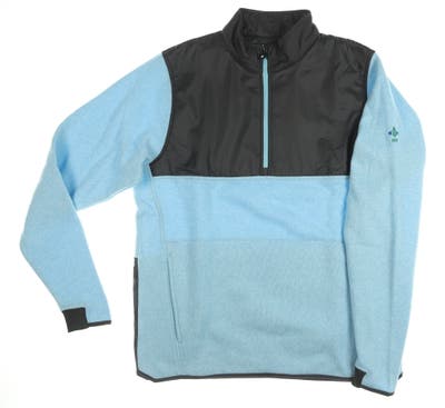 New W/ Logo Mens Footjoy Fleece Jacket Large L Blue/Charcoal MSRP $165 25162